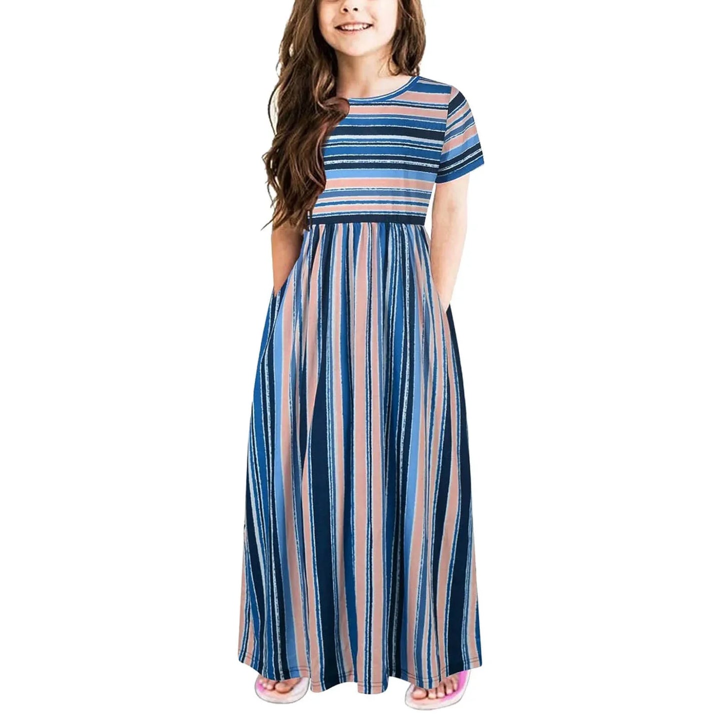 Lina - Gestreiftes Sommerkleid für Mädchen