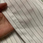 Gisela - Klassische gestreifte Polo-Neck-Strickjackenbluse für Frauen - Weiß