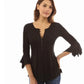 Mia - Dunkellila Tunika-Bluse