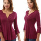 Mia - Dunkellila Tunika-Bluse