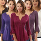 Mia - Dunkellila Tunika-Bluse