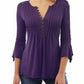 Mia - Dunkellila Tunika-Bluse