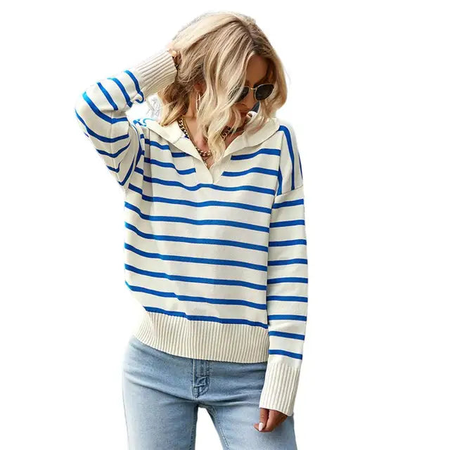 Lässiges langärmeliges Poloshirt - Veronika
