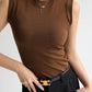 Schwarzes Ripp-Tanktop - Jana