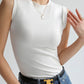 Schwarzes Ripp-Tanktop - Jana