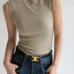 Schwarzes Ripp-Tanktop - Jana