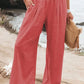 Schwarze Leinenhose mit hoher Taille - Clara