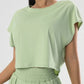 Lara - Elfenbein Sportliches Crop-Top