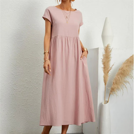 Emma's Rosa Midikleid