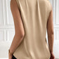 Chiara - Goldfarbenes V-Ausschnitt Top