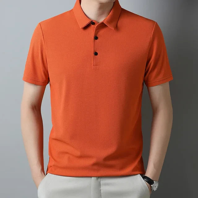 WERNER - Herren Freizeit Waffel-Polo-Shirt mit Anti-Pilling