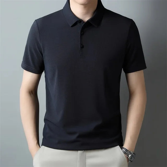 WERNER - Herren Freizeit Waffel-Polo-Shirt mit Anti-Pilling
