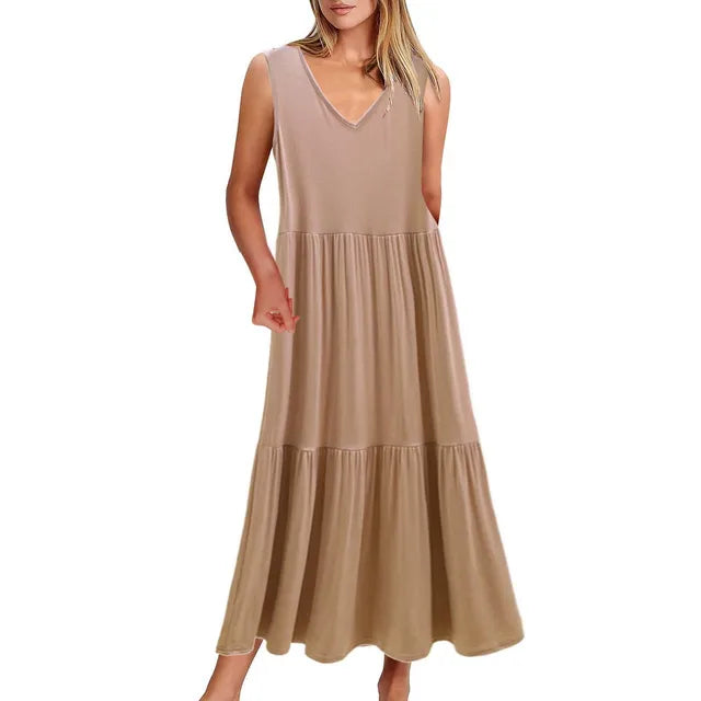 Luisa - Elegantes Schwarzes Maxikleid