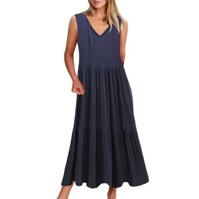 Luisa - Elegantes Schwarzes Maxikleid