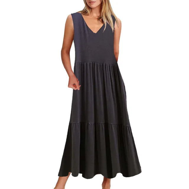 Luisa - Elegantes Schwarzes Maxikleid