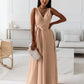 Gretchen - Damen einfarbig V-Ausschnitt Langes Kleid