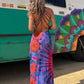 Layiah - Maxikleid mit Schnürung und Tie-Dye-Print