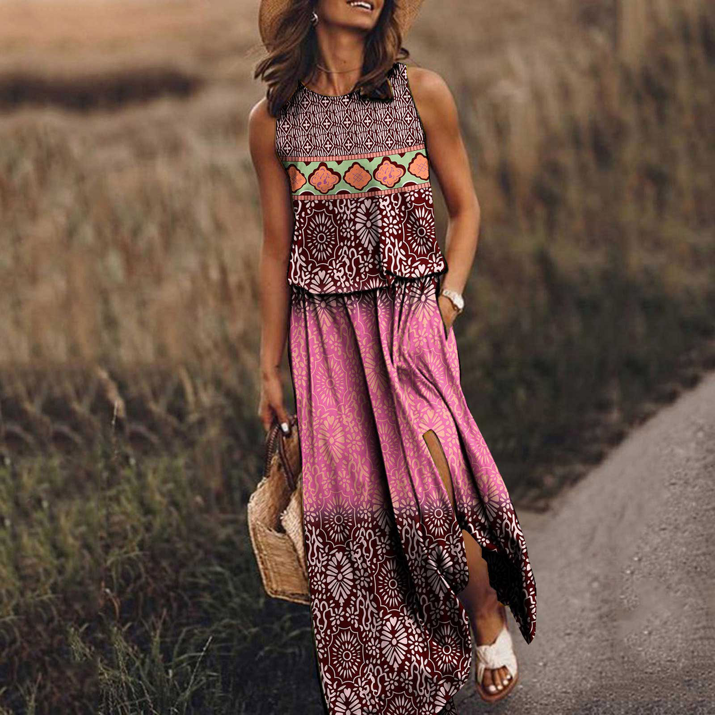 Paula | Ethnisches Kleid mit Mandala-Muster