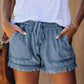 Zipporah - High-Waisted Denim Shorts