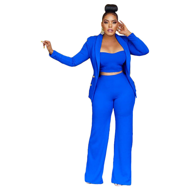JAMALIA - Stilvolles 3-teiliges Set (Blazer, Oberteil, Hose)