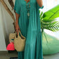 Gertrude - Langes Swingkleid mit V-Ausschnitt