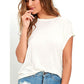 Katja - Marineblaues Basic-T-Shirt