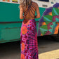 Layiah - Maxikleid mit Schnürung und Tie-Dye-Print