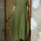 WINONA - Übergroßes Kleid aus Baumwolle und Leinen