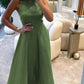 Isla - Grünes Maxi Leinenkleid