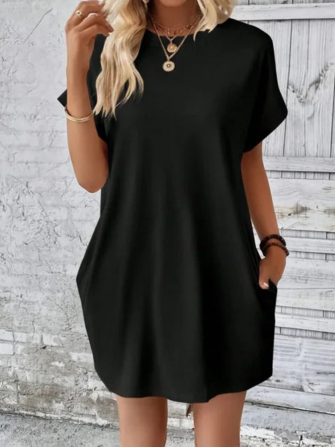 Emilia - Leuchtend Pinkes T-Shirt-Kleid