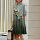 Jandy - Elegantes Kleid mit zerknittertem Blumenmuster