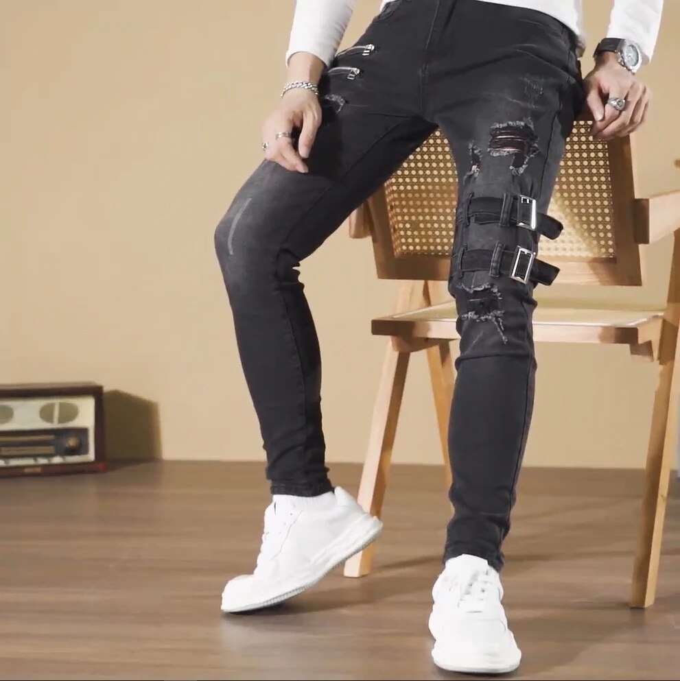 Ronaldo - Gothic Schnallenjeans