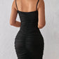 Eva - Schwarzes Rückenfreies Trägerkleid