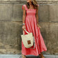 Johanna | Karo-Langarm-Kleid mit Taschen