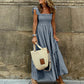 Johanna | Karo-Langarm-Kleid mit Taschen
