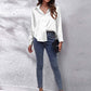 Isabellas Satinbluse für Damen | Lockere Passform | Knopfleiste | Seidiges Langarmshirt
