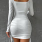 Weißes körperbetontes Minikleid - Bella