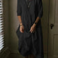 Carmine - Baumwoll-Leinen-Oversize-Damenkleid