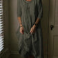 Carmine - Baumwoll-Leinen-Oversize-Damenkleid