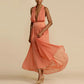 Niamh - Tiefes Maxikleid mit V-Ausschnitt