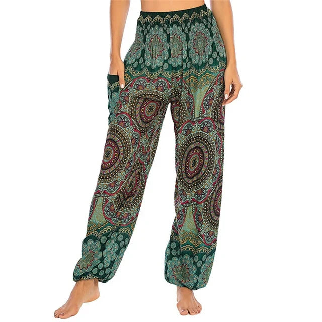 Schwarze Boho-Chic Hosen - Lena