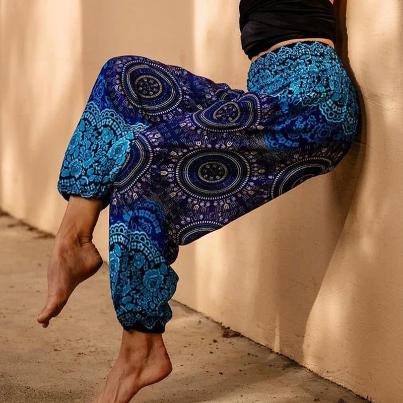 Schwarze Boho-Chic Hosen - Lena