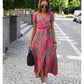 Sommerliches Blumen Maxikleid - Linda