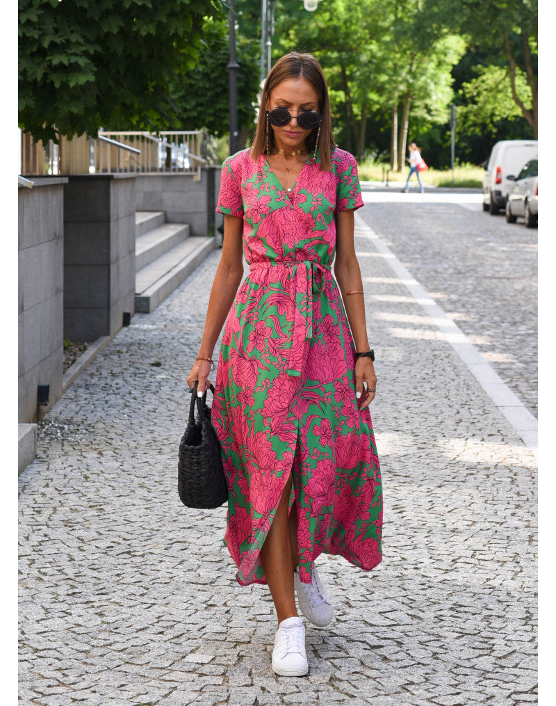 Sommerliches Blumen Maxikleid - Linda