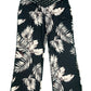 Schwarze Palmen-Print Hose - Vanessa