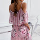 Faye - Rüschen-Spaghettiträger-Kleid