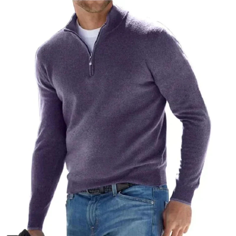 Tom polo - stylischer zipper-pullover für herren