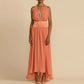 Niamh - Tiefes Maxikleid mit V-Ausschnitt