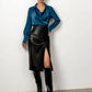 Thea - Winter Sexy Midi-Lederröcke