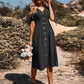 Frühjahr/Sommer-Kleid mit V-Ausschnitt aus Baumwolle - Annelies